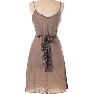 Moschino Chic Leopard Trim Dress